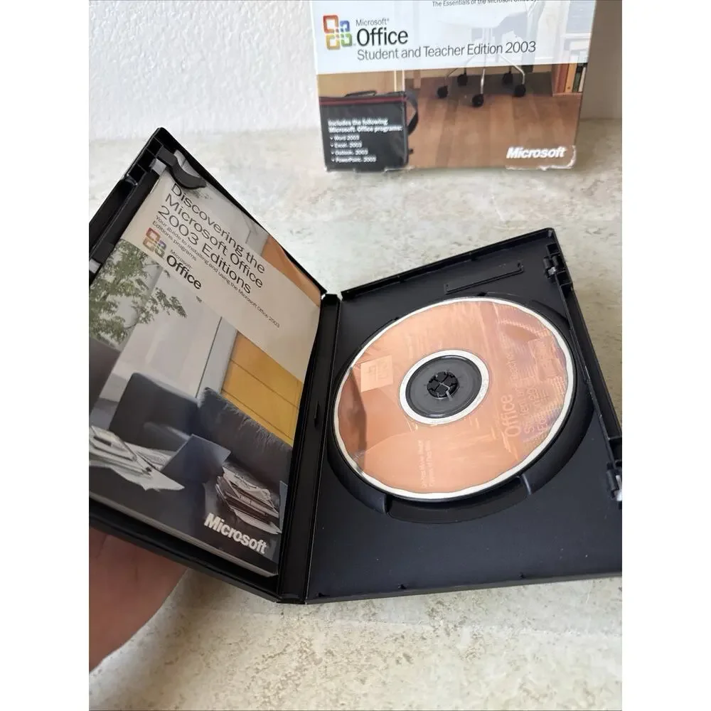 MICROSOFT OFFICE Student & Teacher Edition 2003 w/ Product Key PC MS Word Excel